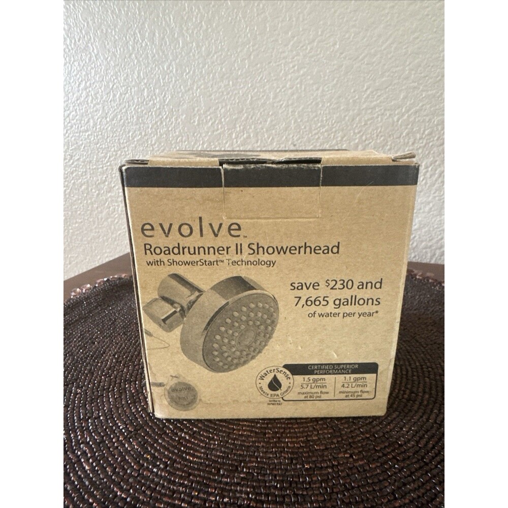 Evolve Roadrunner II Showerhead W Showerstart Technology Model No. SS-2107CP-SB